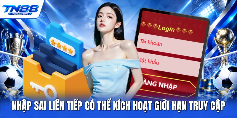 Nhập sai liên tiếp có thể kích hoạt giới hạn truy cập